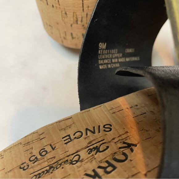 Kork-Ease Taige Black Double Strap Platform Slide Sandals - Picture 10 of 11